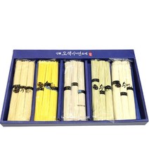 추석선물세트 오색 소면 국수 5개입 설날 명절 선물 종이가방포함, 상세페이지 참조
