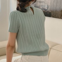 코코블랑 / 토미 꽈배기 퍼프 반팔니트