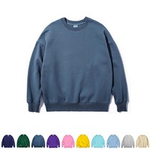 S~3XL 오버핏 쭈리맨투맨_남자 여자 빅사이즈 긴팔 티셔츠 무지맨투맨