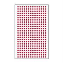 학원 칭찬 동그라미 스티커 Red 3mm 6매
