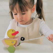 아기오리 끌기놀이 원목 장난감 선물 영유아장난감 애기돌선물