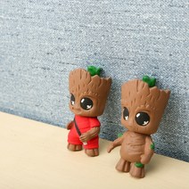 그루트 석고방향제 차량 자동차 선물 송풍구 인테리어, 11옷입은 그루트 로즈데방