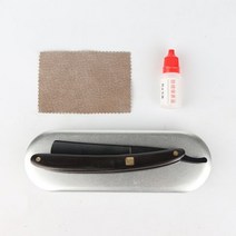 독일 빈티지 바버샵 이발소 클래식 일자 외날 면도기 핸디 구식 옛날 수동 군대, B_블랙 블레이드, one size