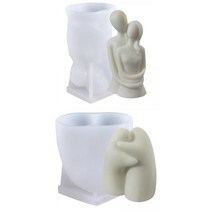 GHSHOP 2x 3d 남성 여성 바디 캔들 금형 주조 금형 실리콘 금형 실리콘 수지 공예 금형 diy 공예 장식 예술을위한 주조, 8.2x6.5x14.6cm, 하얀색
