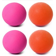 룸드 넌슬립 라크로스볼 마사지볼 2p, 핑크, 오렌지, 4p