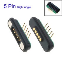 YuXi 1 쌍 자석 연결 관 2 3 4 5 6 극 Pogopin 남성 여성 2.2 MM 격자 THT 3A 봄로드 포고 핀 방수 패드, 11 5pin Right Angle