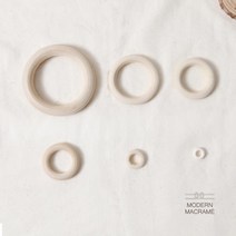 OT 1358 마크라메 재료 내추럴 나무링 1.3cm 2cm 10개세트 모던마크라메 마크라메월행잉 타피스트리 위빙틀 위빙룸