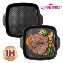 세신퀸센스 블랙인덕션 사각그릴팬28CM, 없음