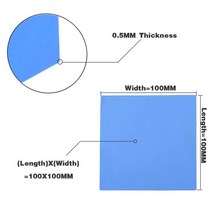 써멀패드 GPU CPU 방열판 냉각 전도성 실리콘 두께 2 2mm 5mm, 3.2PCS 100X100X0.5MM