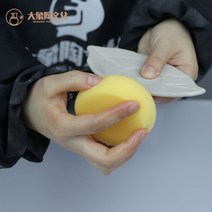 도예용 도자기 스펀지 원형스펀지 도예재료 공예 해면스펀지, 부드러운 스펀지(5개)