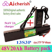 전기 자전거 배터리 모터 13s3p 48v 20ah 750watt 충전식 팩 내장 공통 포트 bms 팩 18650 리튬 10 - 20ah aicherish, 48v20ahdc x 라인