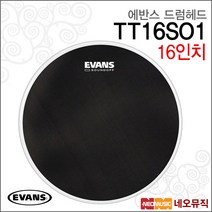 에반스 드럼헤드 EVANS SoundOff TT16SO1 16인치 단피, 에반스 TT16SO1