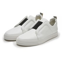 피에르하디 남성 밴딩 슬립온 화이트 스니커즈 JX02 WHITE BLACK - 멀티