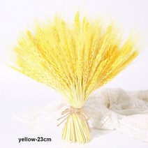 라탄협탁 침대 거실 침실 원룸 미니 원목 협탁 23cm 밀 귀 인공 꽃 자연 꽃 34, 노란색, 100pcs-23cm