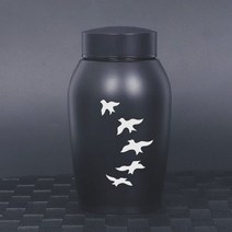 애견묘비석 유골함 목걸이S-L 크기 4 색 스테인레스 스틸 Urns 애완 동물 강아지 고양이 새 토끼 화장 유골, 01 Pattern A_01 L-Black