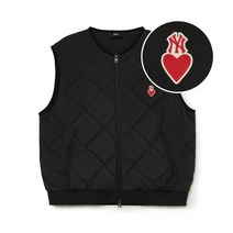 MLB 엠엘비 남성 하트 패딩 조끼 NY Black 3LDVH0136-50BKS