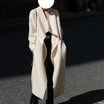 vsyoy여성 롱 코트 추동 캐시미어 코트 양가죽 코트 울 코트 테일러드 여성 핸드메이드 코트