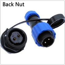 해외 방수 커넥터 SP16 IP68 케이블 커넥터 플러그 및 소켓 암수 2 3 4 5 6 7 9 핀 PROD3721184498, Back Nut_2P