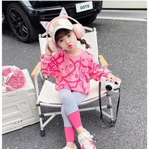 더쭈야 여아 상하복 아기 아동 가을 핑크토끼 티셔츠 레깅스 등원