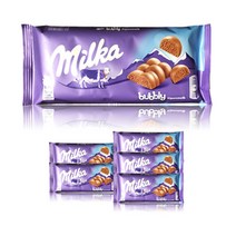밀카 에어초콜릿 100g 5개 에어초콜릿 milka 버블리, 스위스 알프스 밀카 초콜릿 버블리 100g 5개