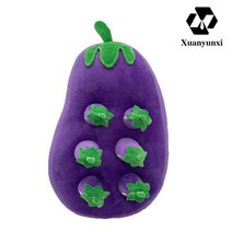 Xuanyunxi버섯 뽑기 애완동물 재미 이빨 가는 장난감1+1, 가지의 6공 (40*28cm)