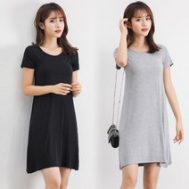 여성 부들부들 면롱원피스 반팔 여름옷 데이트코디 면원피스 _ 97968EA