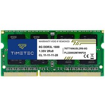 Timetec 16GB (2x8GB) DDR3L/DDR3 1600MHz 메모리 RAM, 8GB