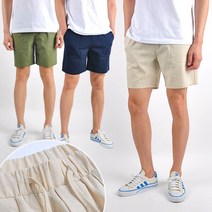 올진 FJSH102 허리밴딩 큰포켓 남자 린넨반바지