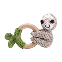 아기 체육관 신생아 유아 놀이 놀이방 매트 베이비 장난감 1Pc Teether 음악 딸랑이 크로 셰 동물 BPA 나무 설치류 몬테소리 모바일 완구, [01] 1
