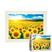 퍼즐피플 해바라기 들판6 1000피스 풍경 직소퍼즐, 해바라기 들판6 1000피스 액자포함(우드화이트), 1000p, 퍼즐유액 포함