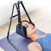 물리치료실 거북목 교정기 행잉 견인치료기 경추견인기 목디스크 보호대 천장형, 2세대거치대모델, 짙은 회색