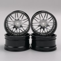 자동차 휠 오프셋 4 피스 3/6/9/12mm CNC 가공 알루미늄 휠 림 1/10 스케일 RC 자동차 온로드 드리프트, 01 4pcs 3mm offset