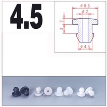가스켓10pcs 4.5mm-14mm 실리콘 고무 스냅 온 그로멧 홀 플러그 엔드 캡 마개 와이어 케이블 보호 부시 씰, 01 4.5mm_03 Gray