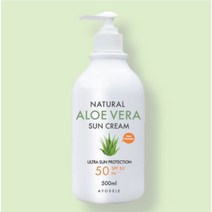 아요델 내추럴 알로에베라 선크림 SPF50+ PA+++, 400ml, 1개