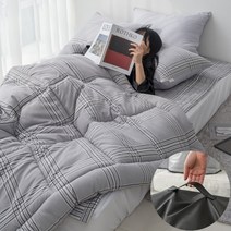 멜루나 폭닥폭닥 사계절 체크 간절기이불세트 이불+베개커버+패드+이불가방