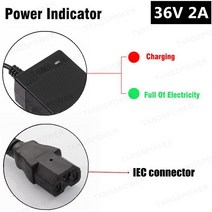 전동킥보드배터리 TANGSPOWER-36V 2A 전기 스쿠터 납산 충전기 41.4V 자전거 휠체어용 충전기, AU, 06 3P Plug