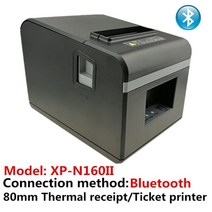 영수증프린터 80mm 빌 고품질 소형 티켓 pos 자동 절단 레스토랑 슈퍼마켓 매장 미니, N160II 블루투스, 영국 플러그
