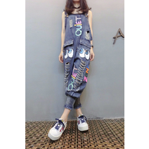 발목주름 봄 여름 캐주얼 청바지 조거팬츠