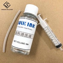 스캐너 부품 프린트 프린터 소품 엡손 캐논 hp 형제 잉크젯 프린터 용 100ml 프린트 헤드 염료 잉크 세척액 세척액 세척액 키트, 없음