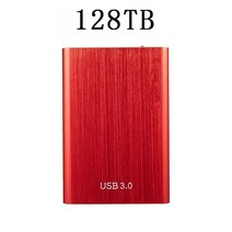 외장 솔리드 스테이트 드라이브고속 외장 500GB 2TB 하드 드라이브 USB3.0 SSD 데스크탑 노트북용, 09 128TB Red