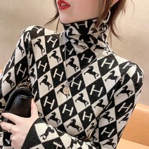 가을과 겨울 풀오버 니트 스웨터 스웨터 게으른 바람 그물 빨간색 느슨한 재킷 패션 높은 칼라