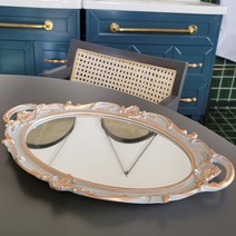 ‡▶앤틱 거울 골드 타원 트레이 액세서리 진열대◀‡ LIVING items @0503AI 기타생활주방용품 *:D+:KangV, #바로구매하기, 상세페이지 참조