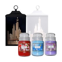 메트로 대 캔들워머 페탈리캔들 라지자 세트(전구 포함), 메트로 대 블랙+페탈리-라벤더