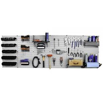 Wall Control 30-WRK-800GB 마스터 워크벤치 금속 페그보드 공구 오거나이저 그레이/블랙, Gray/Black