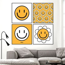 셀러허브 스마일 인테리어 캔버스 액자 14종 30호 72x72cm, 12번／캔버스액자(옆면흰색)