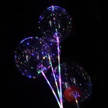 임꿍 LED풍선, 1개, 레인보우-스틱형