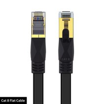 네트워크 모니터링 테스트기 초고속 Cat 8 이더넷 케이블 SSTP RJ45 네트워크 커넥터 노트북 라우터 2000MHz, 02 Cat 8 Flat Cable, 04 2M