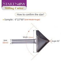 Startnow-3D 라우터 비트 60 90 120 도 밀링 커터 아크릴 PVC MDF 단단한 나무 CNC 도구 조각 엔드밀 5, 01 5 PCS_15 6x32x150