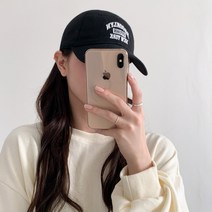 블루씨티 코튼 브루클린 자수 면 볼캡 모자