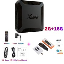 스마트 TV 박스 와이파이 구글 플레이어 셋톱 박스 안드로이드 10 올위너 H313 쿼드 코어 4K 60fps X96 1GB 8GB X96Q 2GB 16GB, 18.Eu 플러그  2G 16G G10S